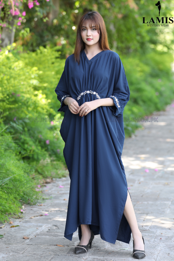 Formal Hand Crafted Kaftan Navy Blue